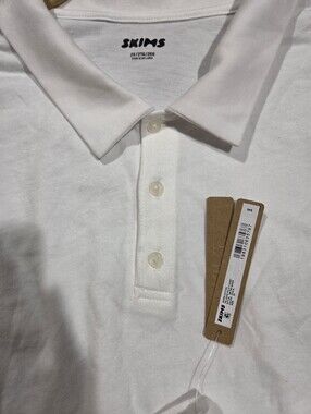 SKIMS XXL Relaxed Mens Polo Shirt with Button Placket NWT